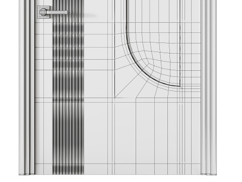 Elegant Modern Flush Door 20 3D मॉडल