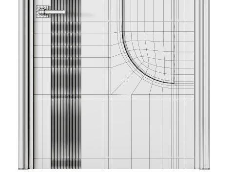 Elegant Modern Flush Door 20 3D Model