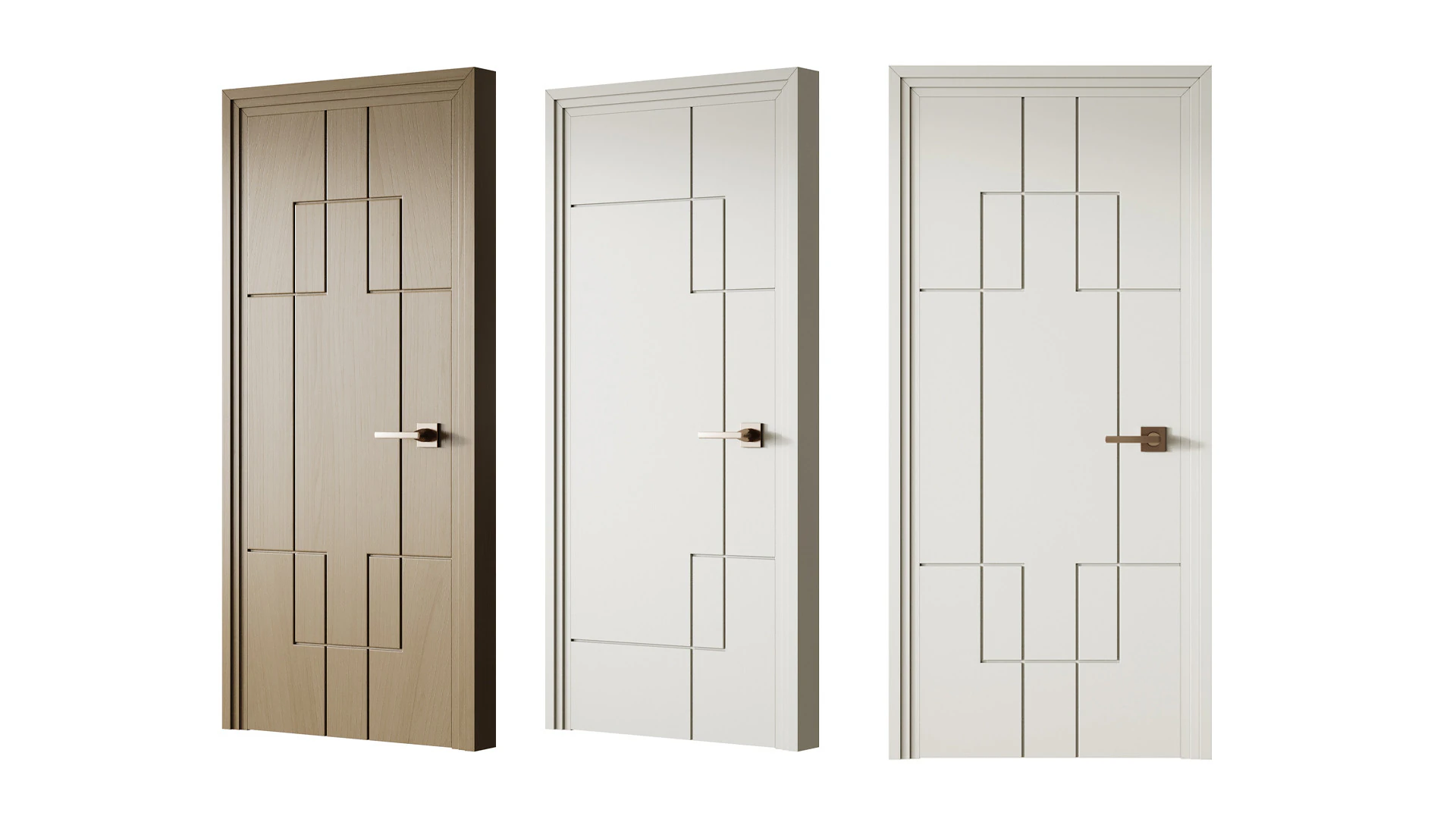 GK 686 Interior Door 22 3D Model .c4d .max .obj .3ds .fbx .stl .blend