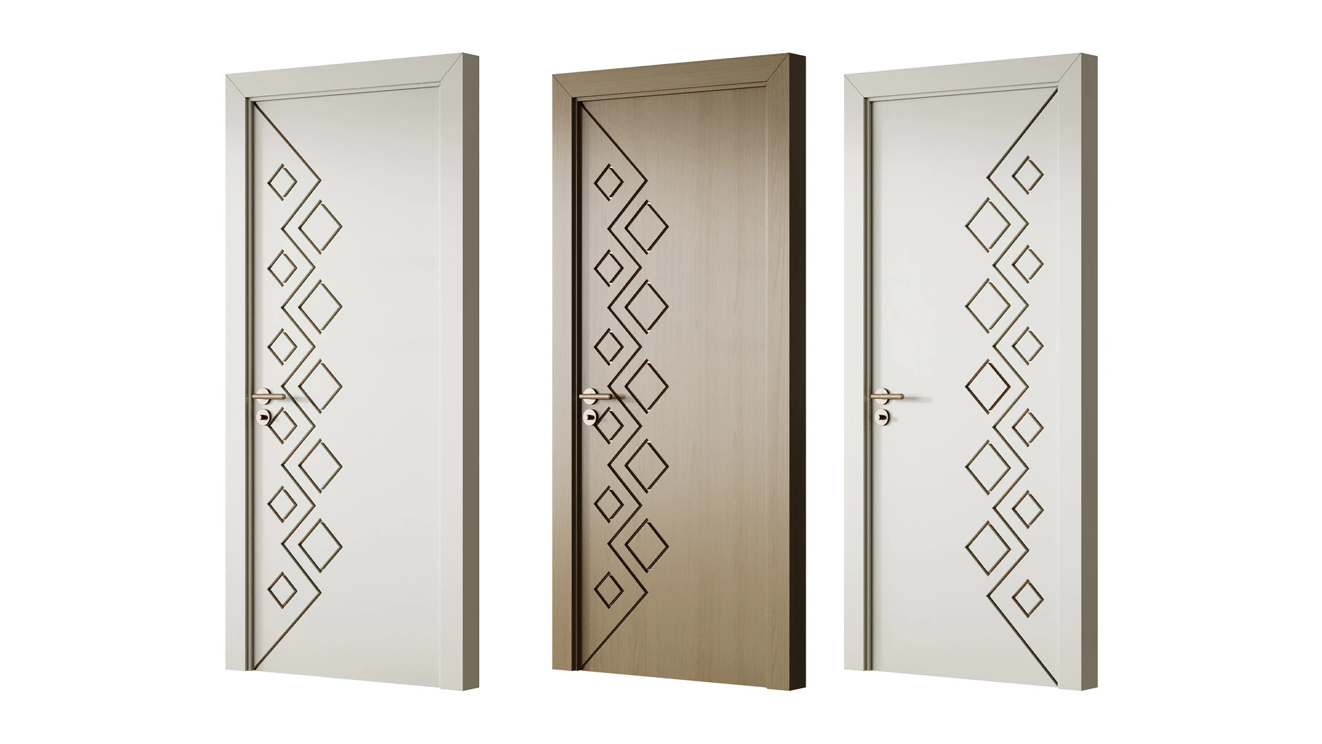 GK 687 Interior Door 3D Model .c4d .max .obj .3ds .fbx .stl .blend