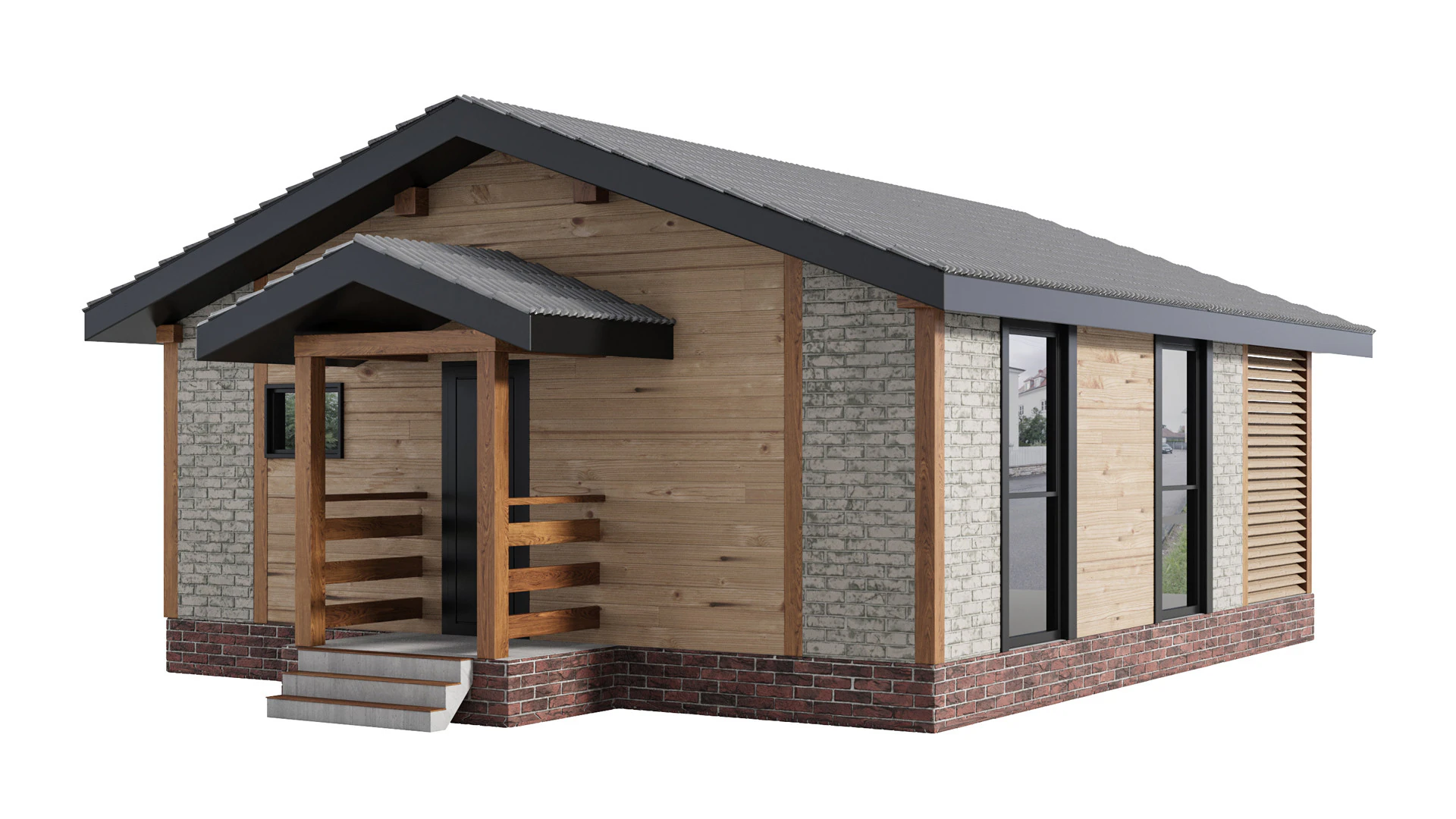 Home Design 14 For Exterior 3D Model .c4d .max .obj .3ds .fbx .stl .blend 