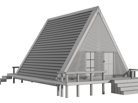 Desain Rumah 18 Untuk Eksterior Model 3D