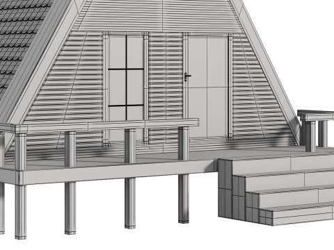 Desain Rumah 18 Untuk Eksterior Model 3D
