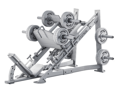 HyperLeg Beinpresse Fitnessstudio-Qualitt 3D Model