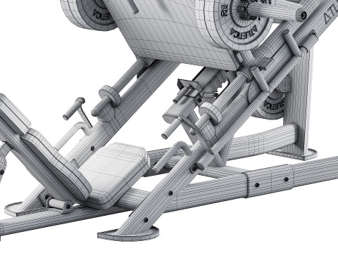 HyperLeg Beinpresse Fitnessstudio-Qualitt 3D Model