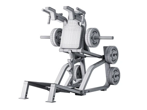 HyperLever V-Squat Kniebeugemaschine 3D Model