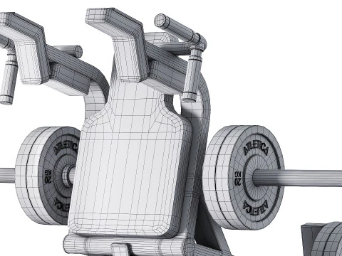 HyperLever V-Squat Kniebeugemaschine 3D Model