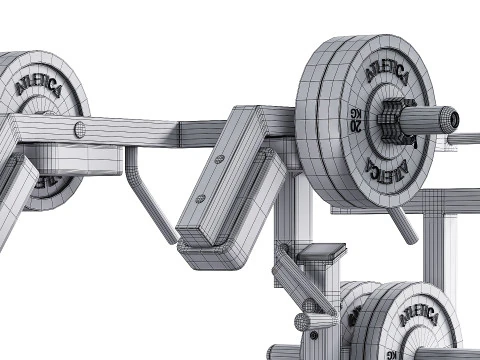 HyperSquat Kniebeuge- und Wadenmaschine 3D Model