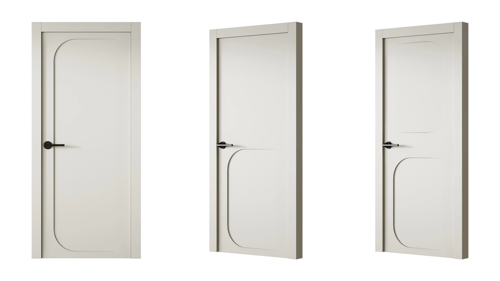 Interior Door 14 2 3D Model .c4d .max .obj .3ds .fbx .stl .blend 