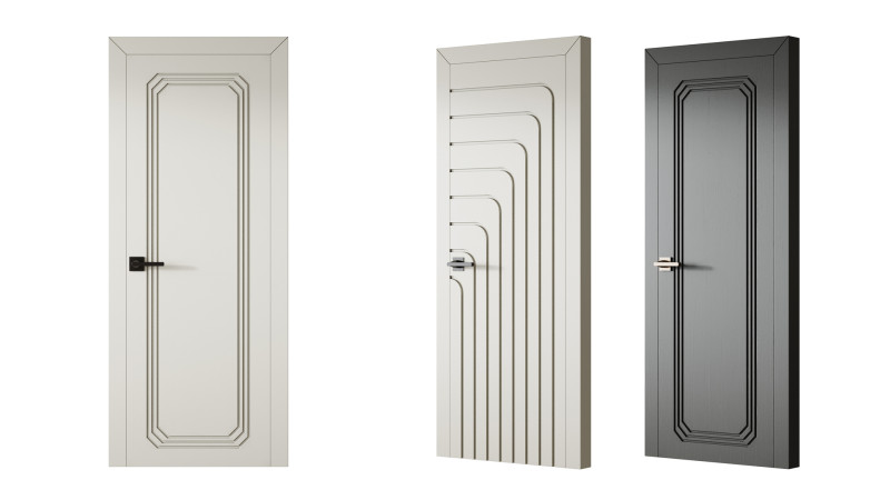 Interior Door 18 Model 32pv 3D Modell .c4d .max .obj .3ds .fbx .stl .blend 