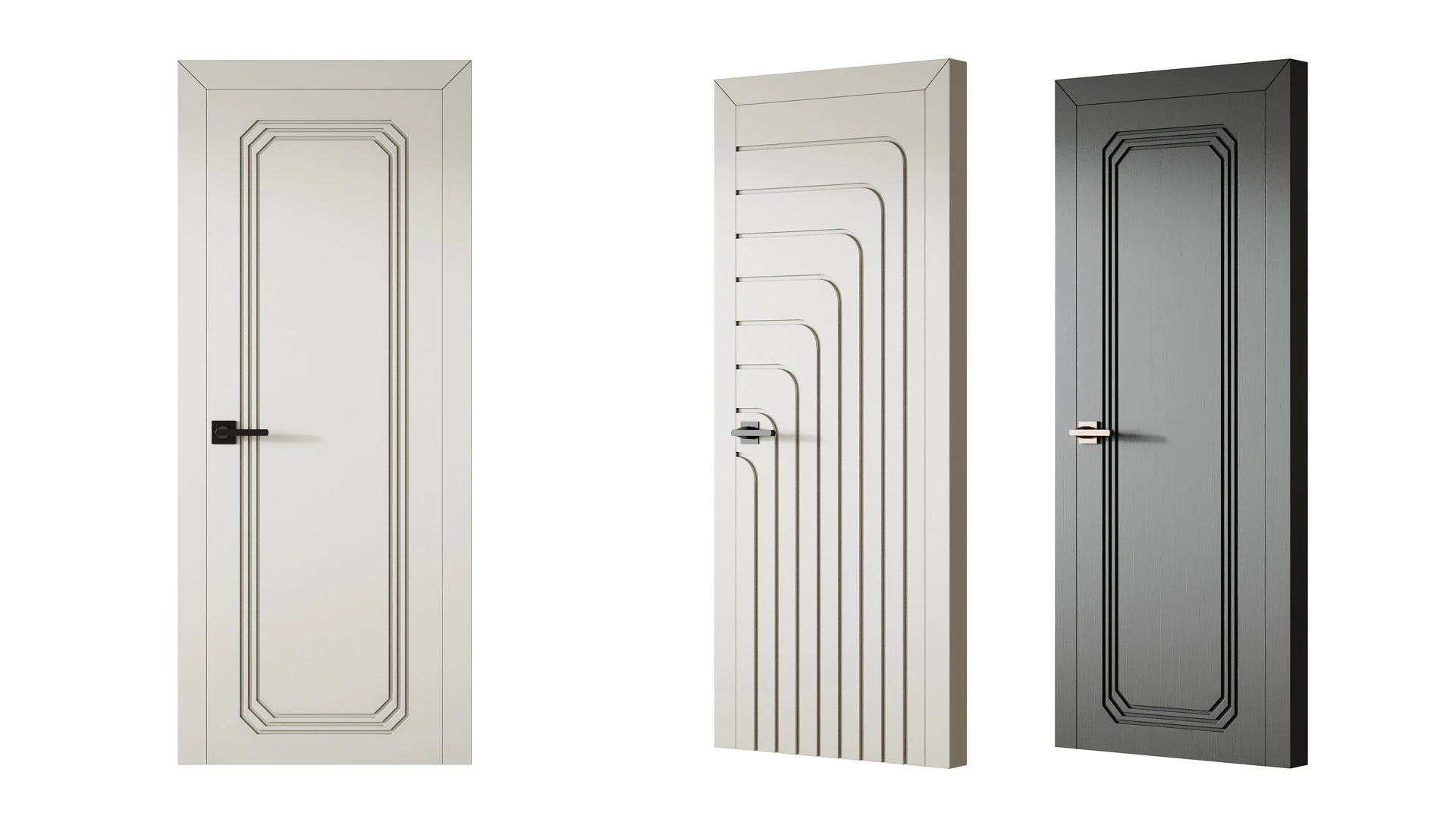 Interior Door 18 Model 32pv 3D Model .c4d .max .obj .3ds .fbx .stl .blend 
