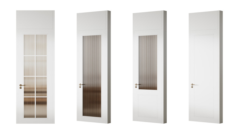 Interior Door 19 3D Model .c4d .max .obj .3ds .fbx .stl .blend 