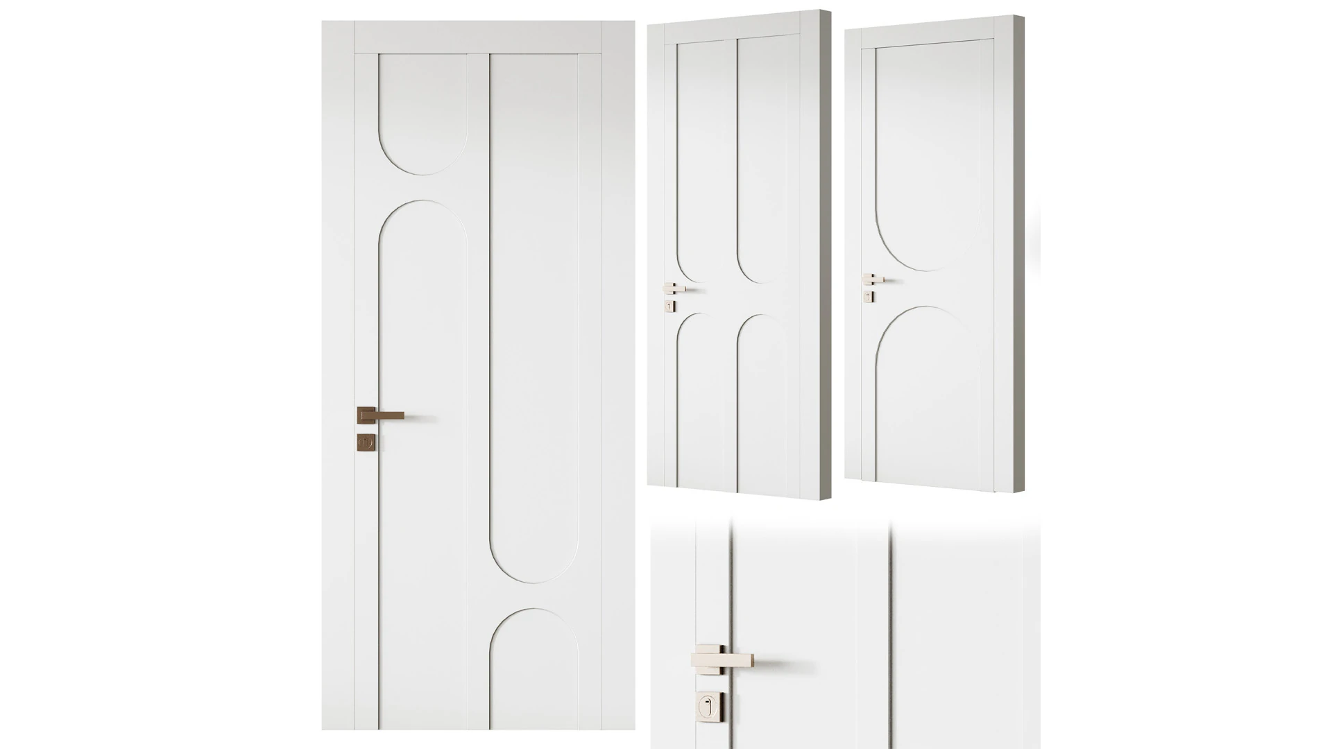Interior Door 27 3D Model .c4d .max .obj .3ds .fbx .stl .blend