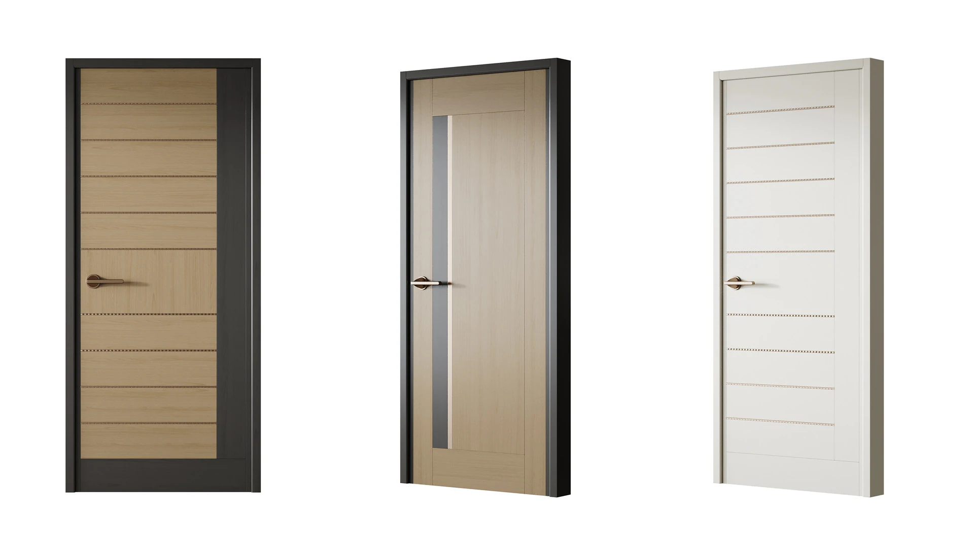 Interior door 40 3D Model .c4d .max .obj .3ds .fbx .stl .blend