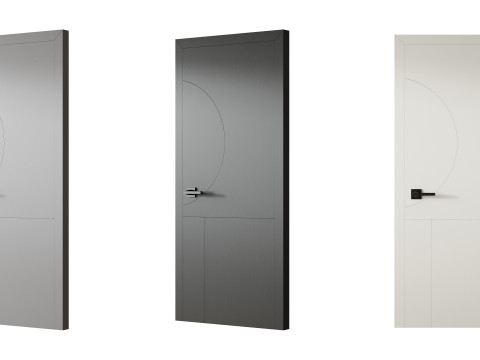 Modern Flush Interior Door 16 3D Model