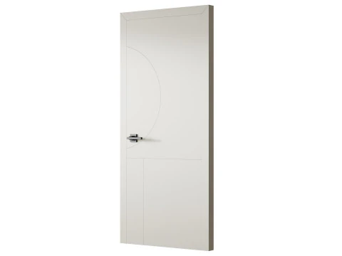 Modern Flush Interior Door 16 3D Model