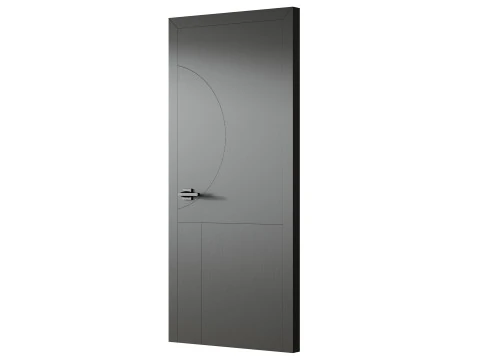 Modern Flush Interior Door 16 3D Model