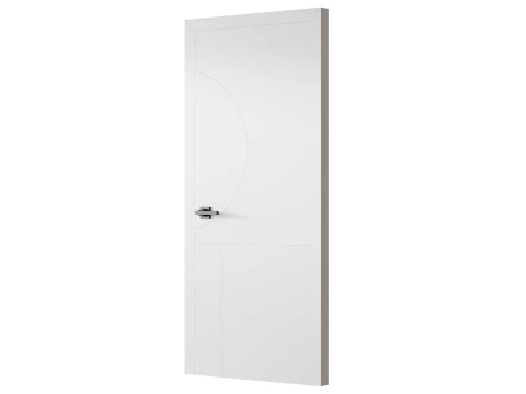Modern Flush Interior Door 16 3D Model