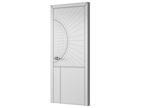 Modern Flush Interior Door 16 Modello 3D