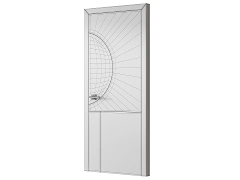 Modern Flush Interior Door 16 3D Model