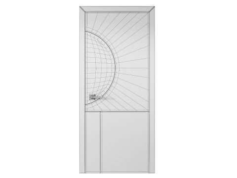 Modern Flush Interior Door 16 3D Model