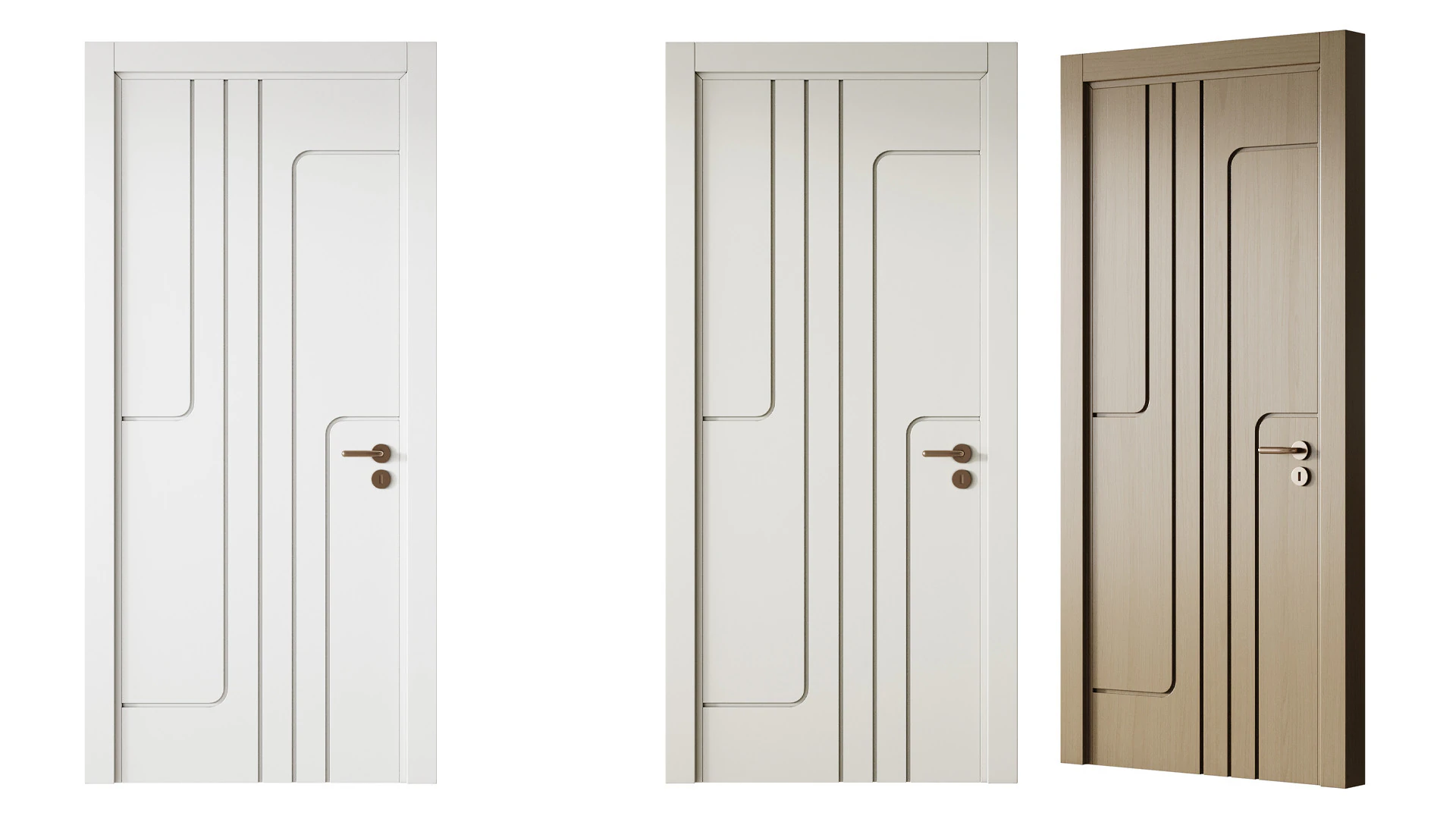 Soft Boz Vizon Interior Door 21 3D Model .c4d .max .obj .3ds .fbx .stl .blend 