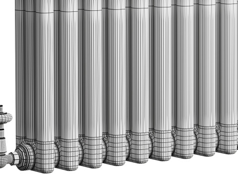 3 Column Horizontal Radiator 3D Model