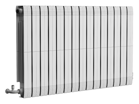 Apollo Modena Modern Horizontal Radiator Aluminium 3D Модель