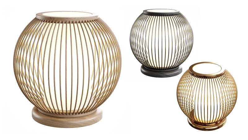 Candeeiro de mesa de bambu Modelo 3D .c4d .max .obj .3ds .fbx .stl .blend 