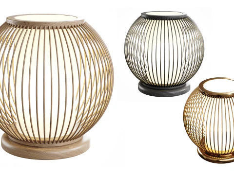 Lampada da scrivania in bamb&ugrave; Modello 3D