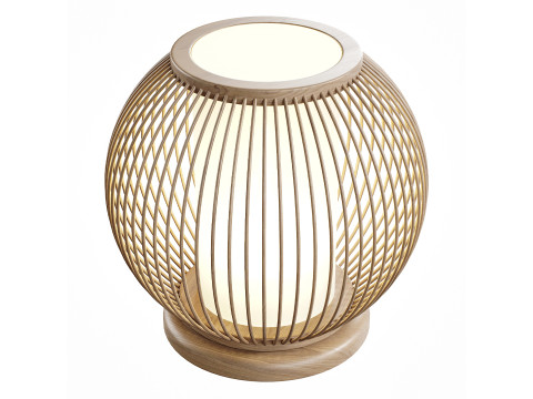 Candeeiro de mesa de bambu Modelo 3D