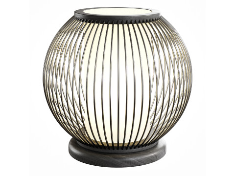 Candeeiro de mesa de bambu Modelo 3D