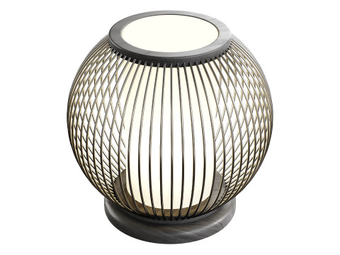 Candeeiro de mesa de bambu Modelo 3D