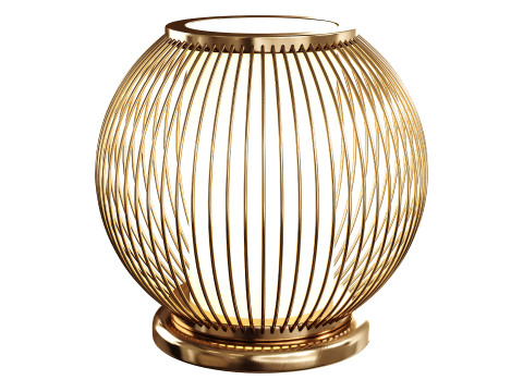 Candeeiro de mesa de bambu Modelo 3D