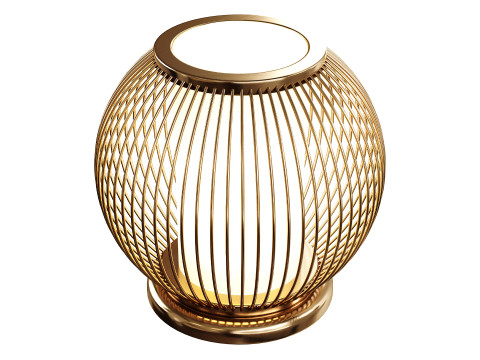 Candeeiro de mesa de bambu Modelo 3D