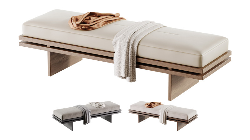 Bench Edo 3D Модель .c4d .max .obj .3ds .fbx .stl .blend
