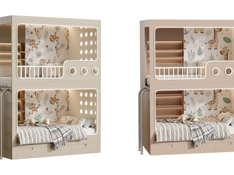 Bunk-bed-for-kids-001 Modelo 3D