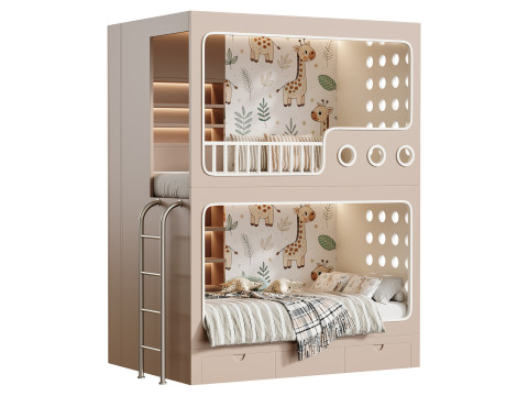 Bunk-bed-for-kids-001 Modelo 3D