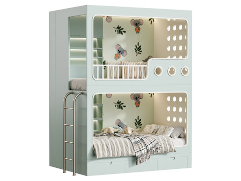 Bunk-bed-for-kids-001 Modelo 3D