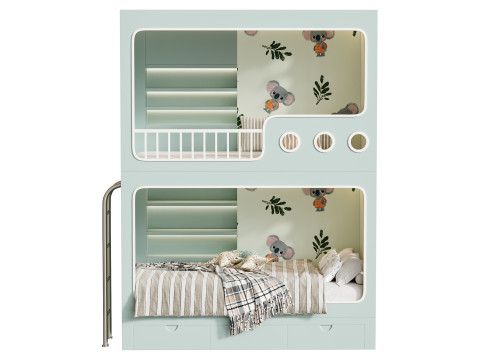 Bunk-bed-for-kids-001 Modelo 3D