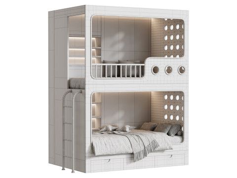 Bunk-bed-for-kids-001 Modelo 3D