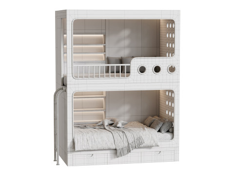 Bunk-bed-for-kids-001 Modelo 3D
