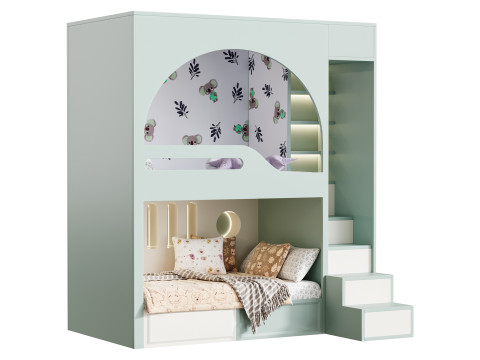 Bunk-bed-for-kids-002 Modèle 3D