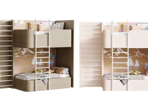 Bunk bed for kids 3 Modelo 3D