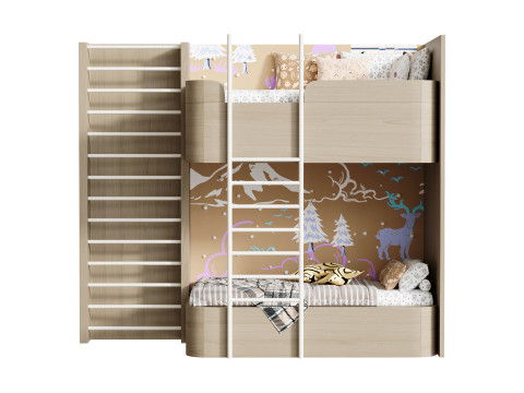 Bunk bed for kids 3 Modèle 3D