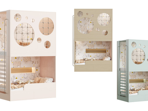 Bunk bed for kids 4 Modelo 3D