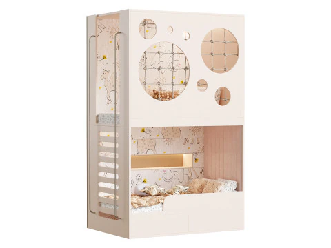 Letto a castello per bambini 4 Modello 3D