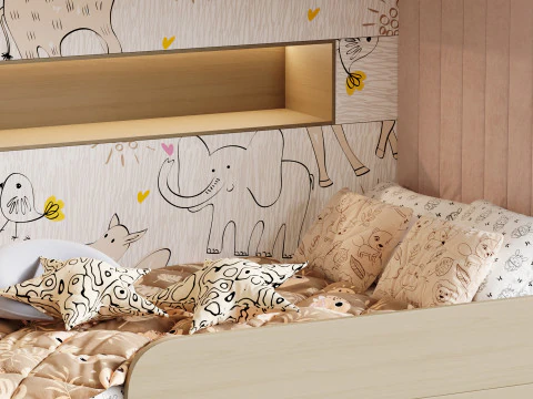 Letto a castello per bambini 4 Modello 3D