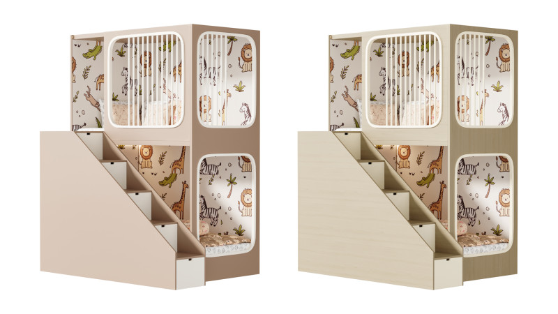 Bunk bed for kids 5 Modelo 3D .c4d .max .obj .3ds .fbx .stl .blend