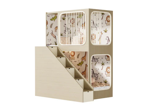 Letto a castello per bambini 5 Modello 3D